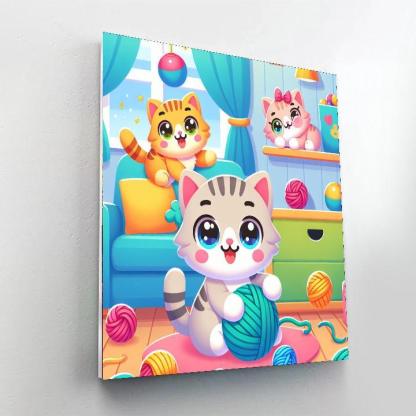 Cuddly Cat Capers Paint By Numbers Kits