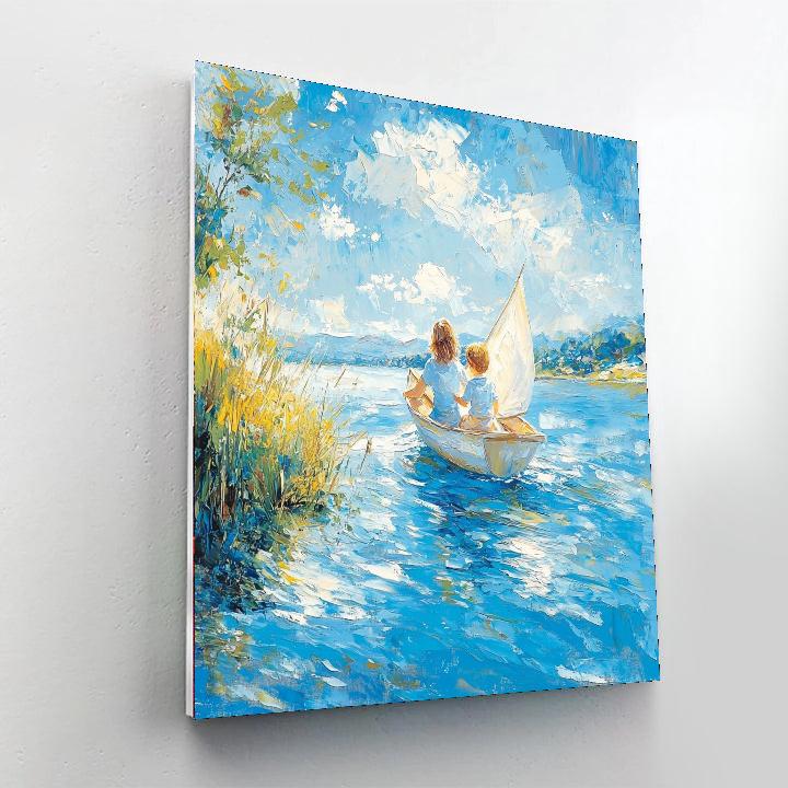 Sailing Together In Love Number Painting