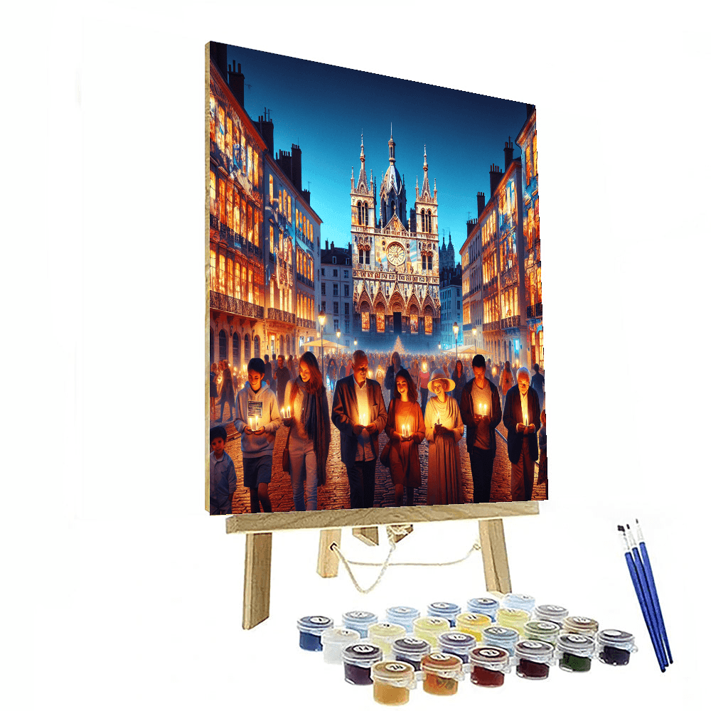 The Festival Of Lights - Lyon, France Number Painting