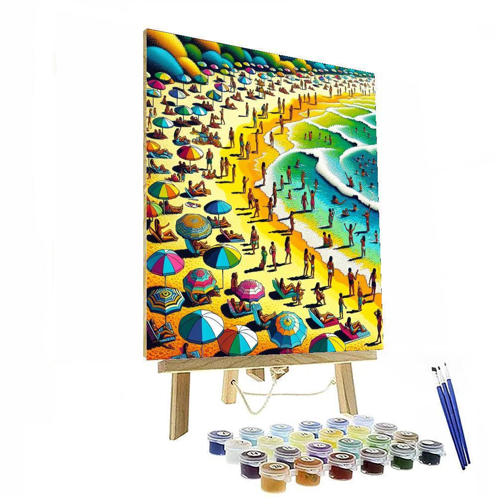 Radiant Summer Beach Day Painting By Numbers Kit