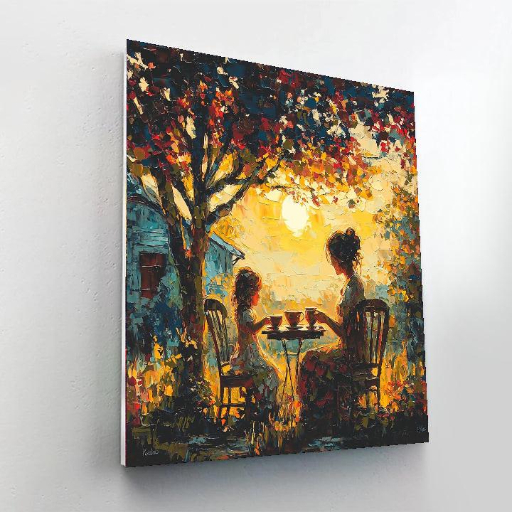 Evening Tea With Mom Painting By Numbers Kit