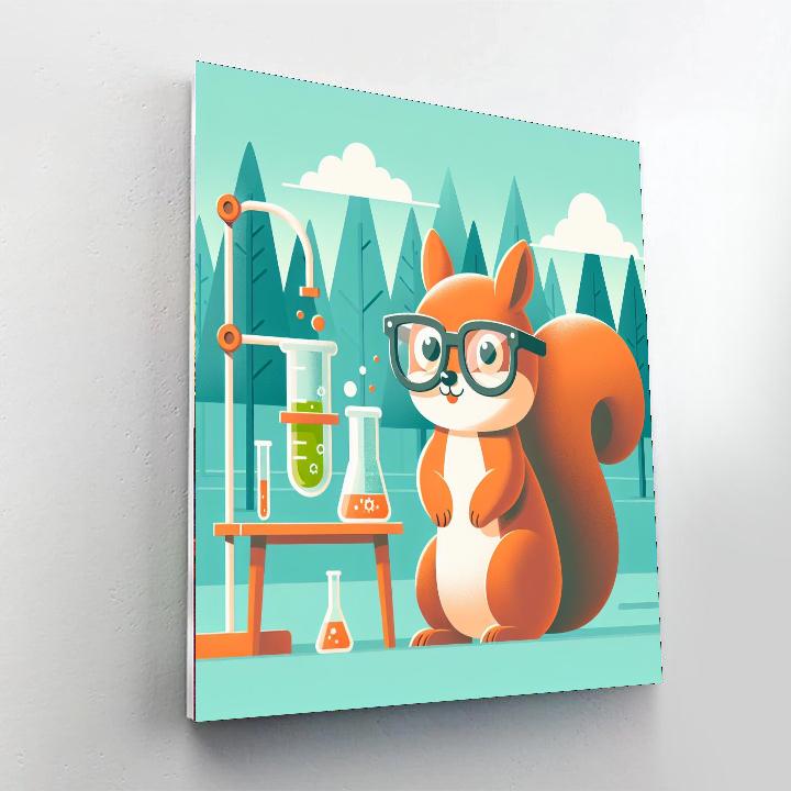 Squirrel Scientist's Lab Painting Number Kit