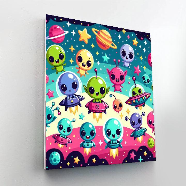 Galactic Exploration Team Paint By Numbers Art