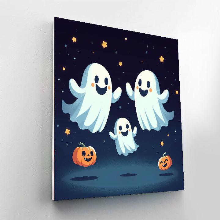 Friendly Ghost Family Paint By Numbers Kits