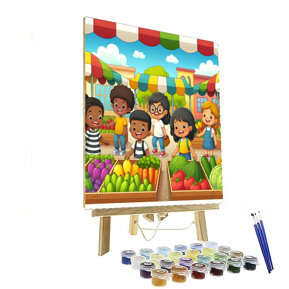 Farmers Market Adventure DIY Paint By Numbers