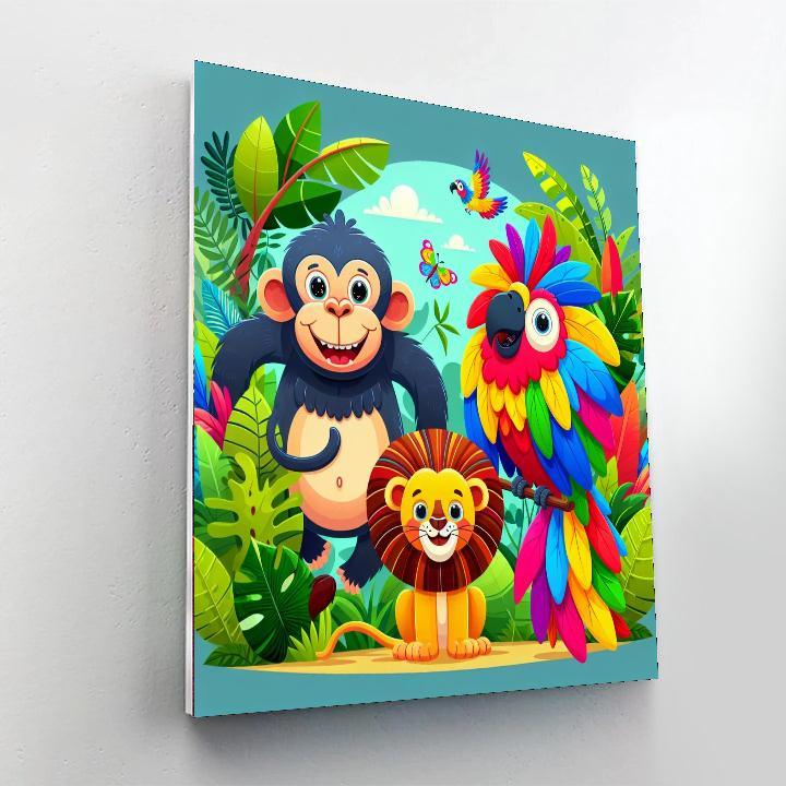 Adventures With Jungle Animals Numbered Painting Kits