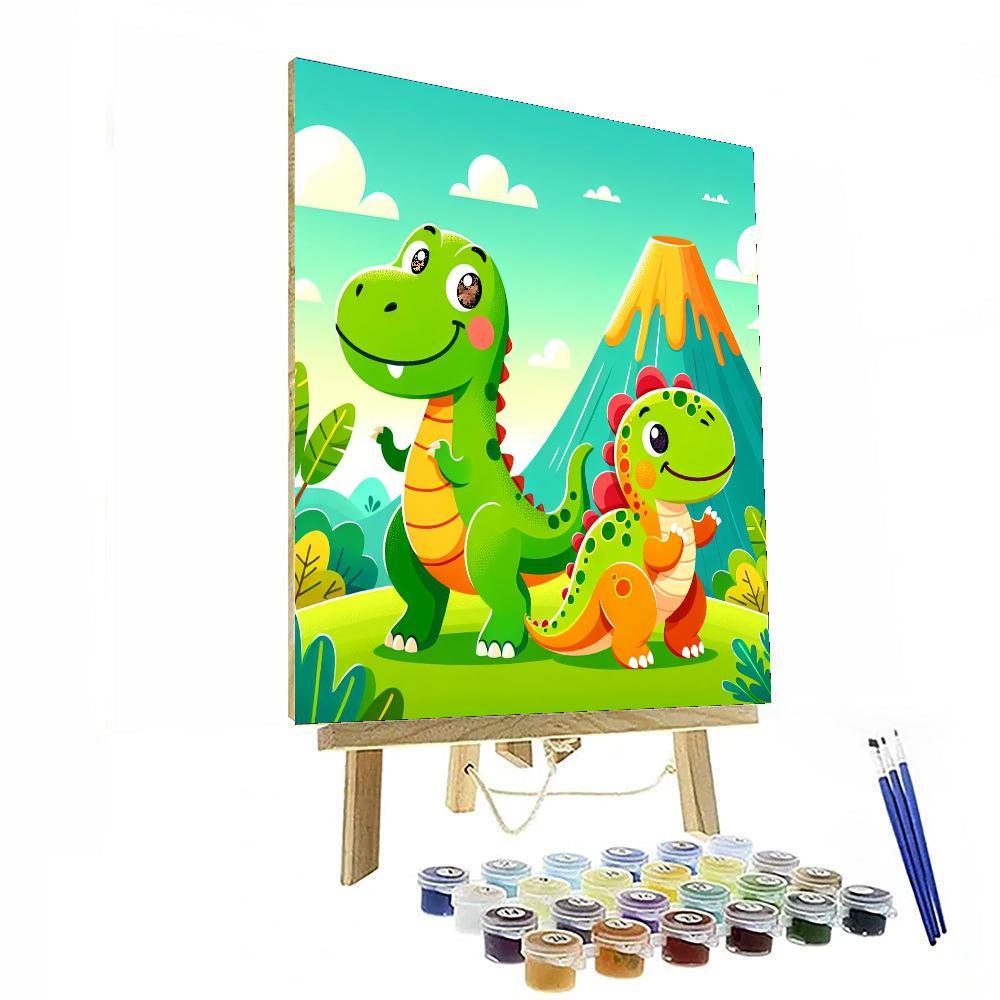 Happy Dino Explorers DIY Paint By Numbers