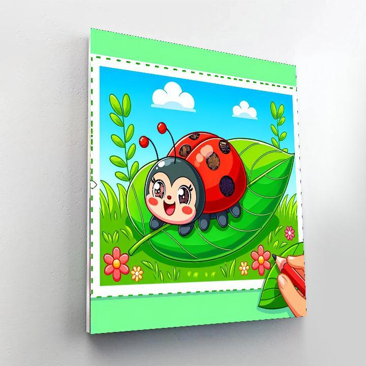 Sweet Ladybug Paint By Numbers