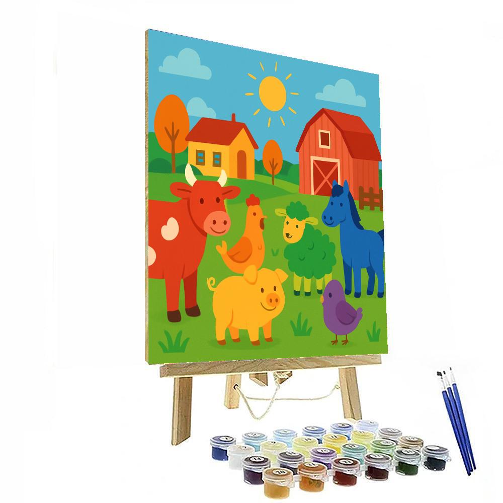 Rainbow Farm DIY Paint By Numbers