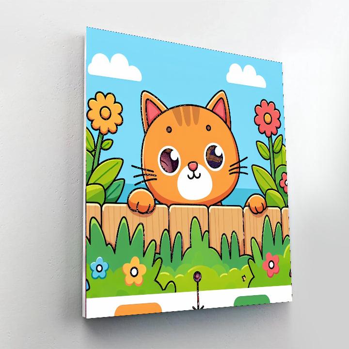 Curious Cat Adventure Number Painting