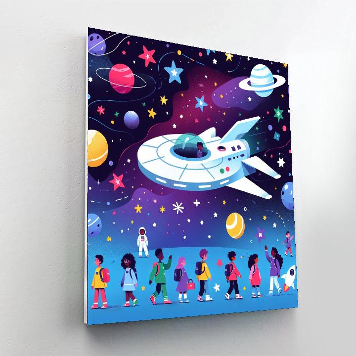 Starship Journey Number Painting