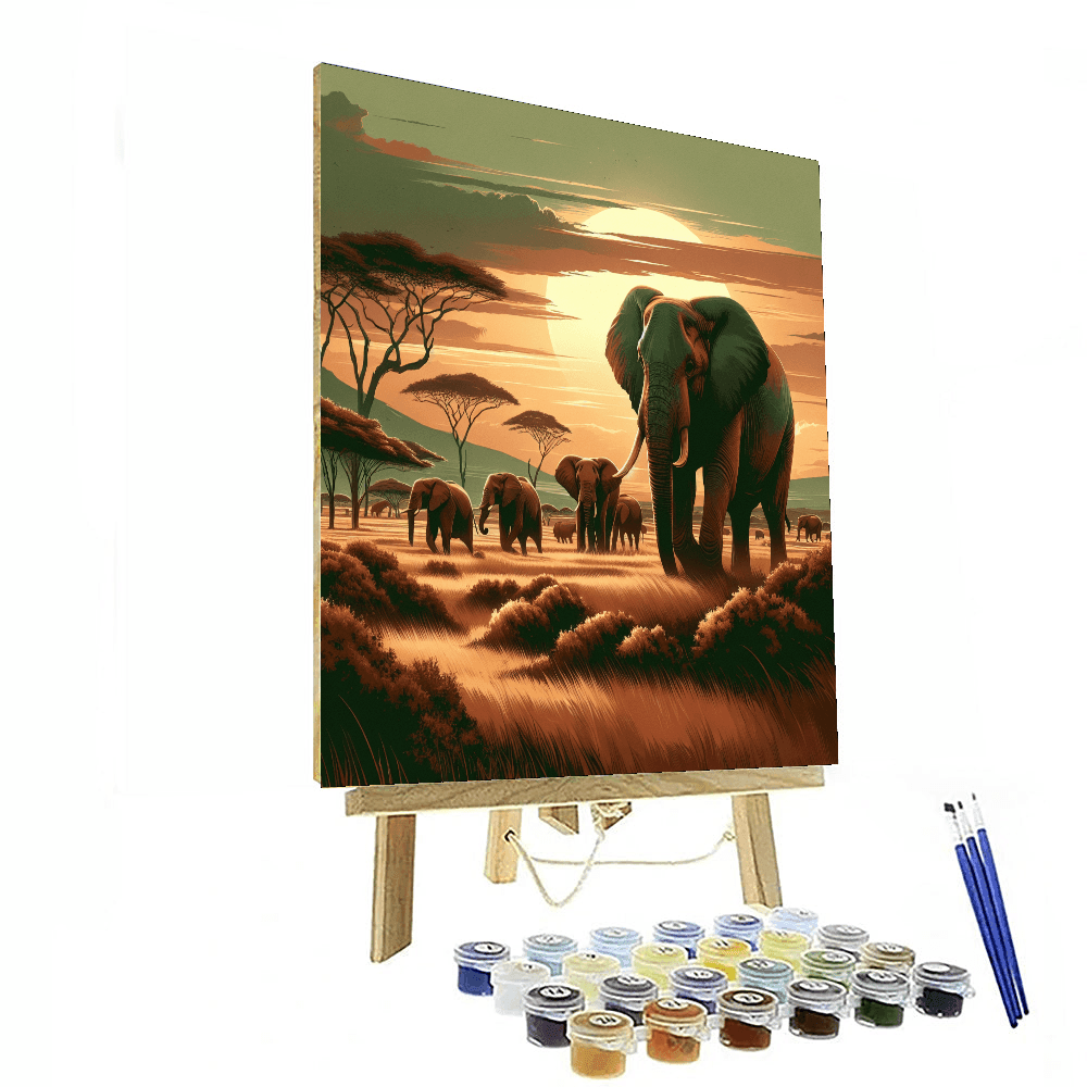 Elephant Elegance Paint By Numbers