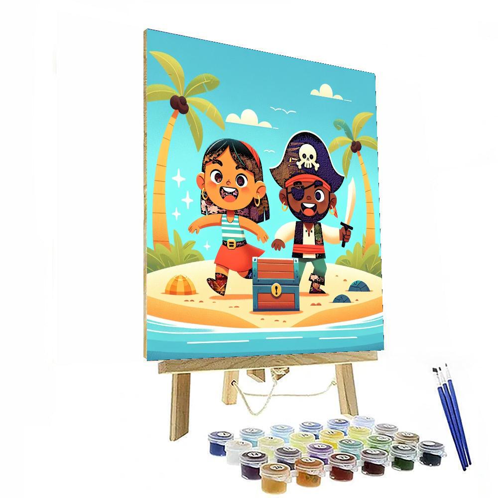 Treasure Hunt With Pirates Painting By Numbers Kit
