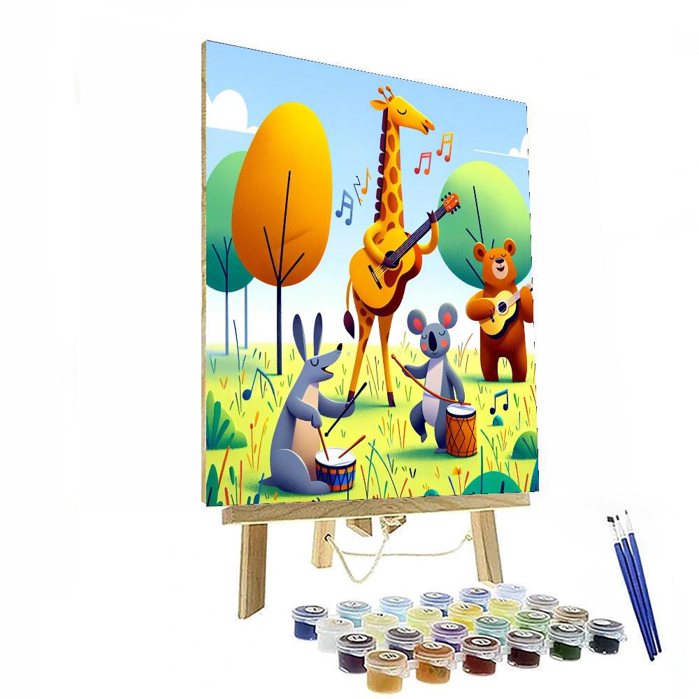Happy Animal Orchestra Painting Number Kit