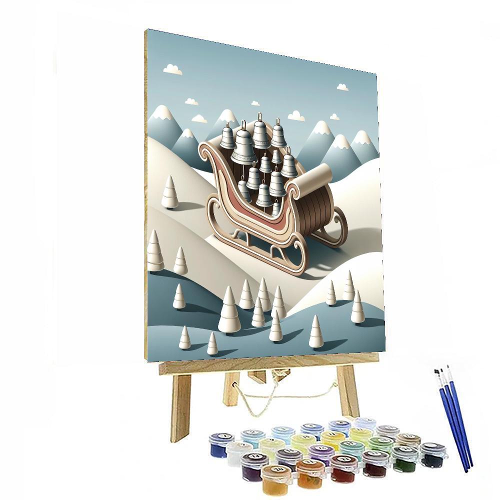 Snowy Sleighbell Serenade Number Painting