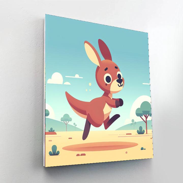 Curious Kangaroo Journey Paint By Numbers Art