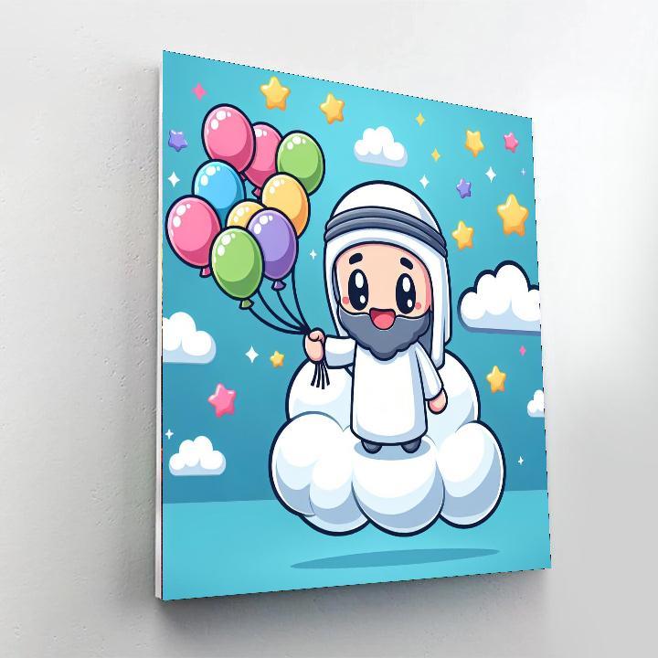 Joyful Cloud Rider DIY Paint By Numbers