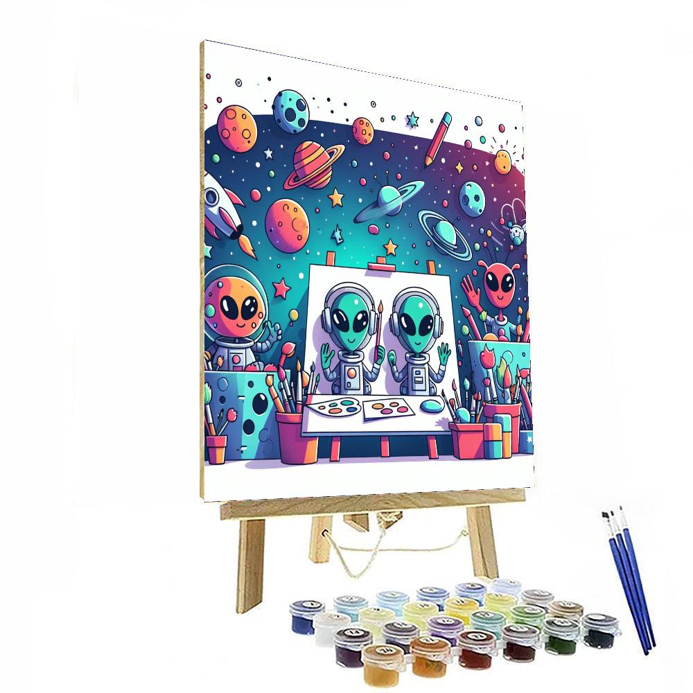 Artistic Aliens Painting By Numbers Kit