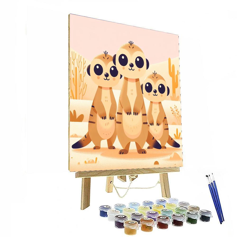 Marvelous Meerkat Meeting Painting Number Kit