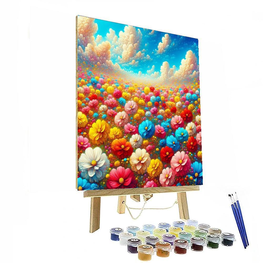 Sunny Blossom Fields DIY Paint By Numbers