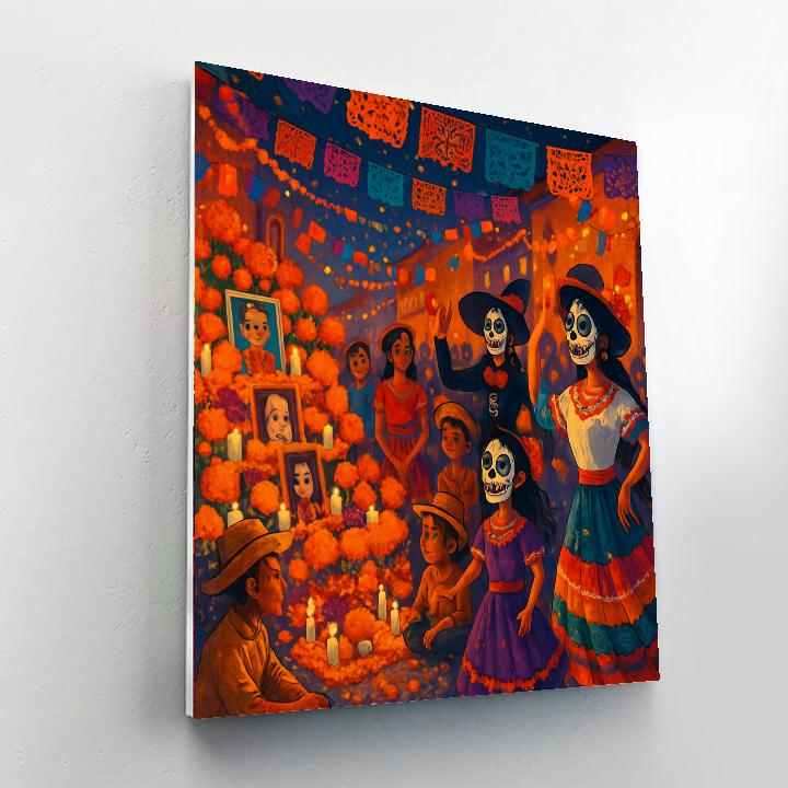 Día De Muertos Painting Number Kit