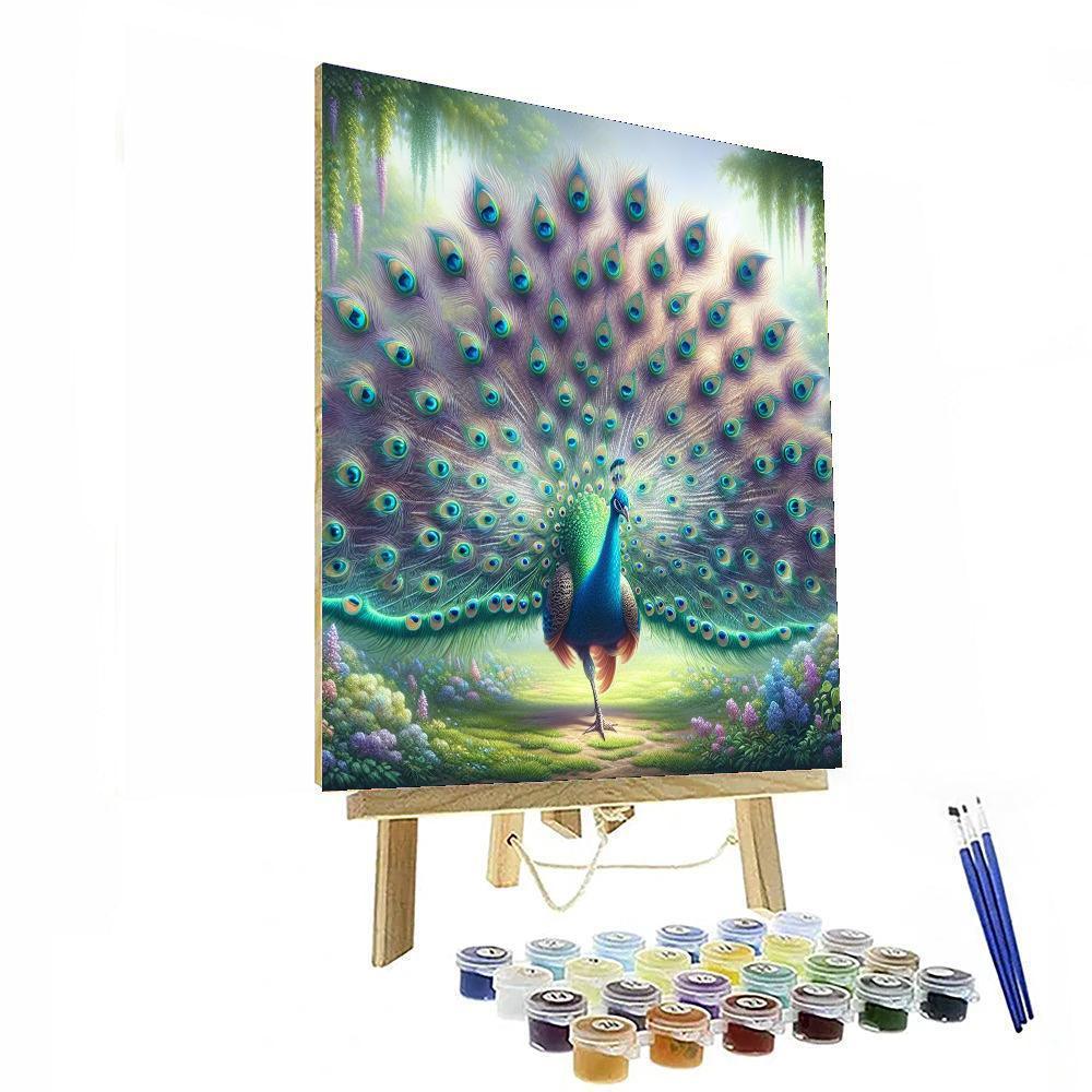 Glamorous Peacock's Stroll Painting By Numbers Kit