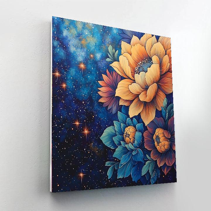 Georgia O'Keeffe Inspired Galactic Florals  Number Painting