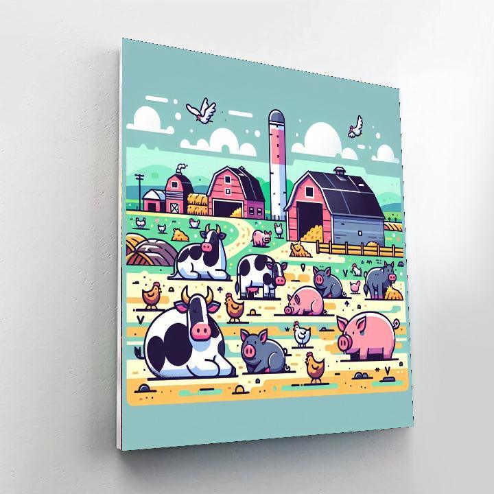Cozy Farmyard Fun Paint By Number