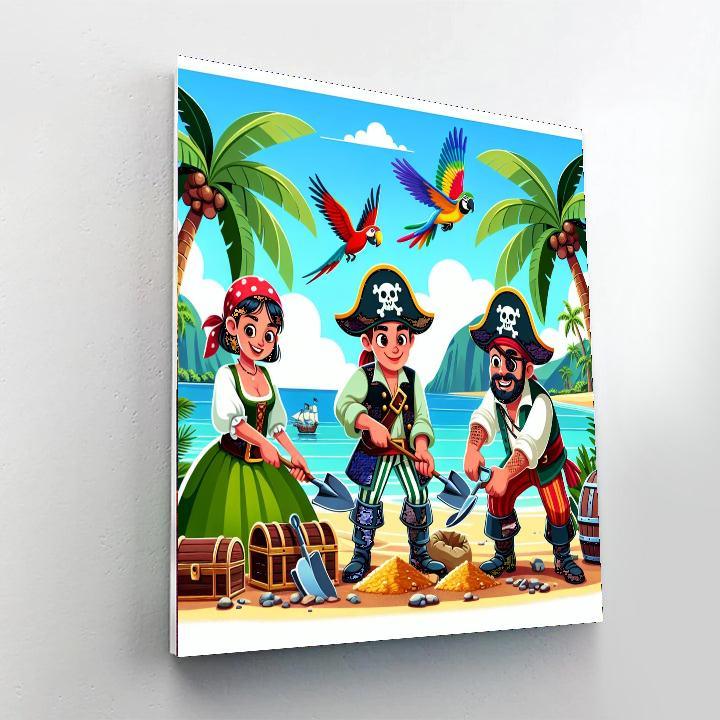 Pirate Island Treasure Painting By Numbers Kit