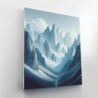 Mountain's Majestic Serenity Number Painting