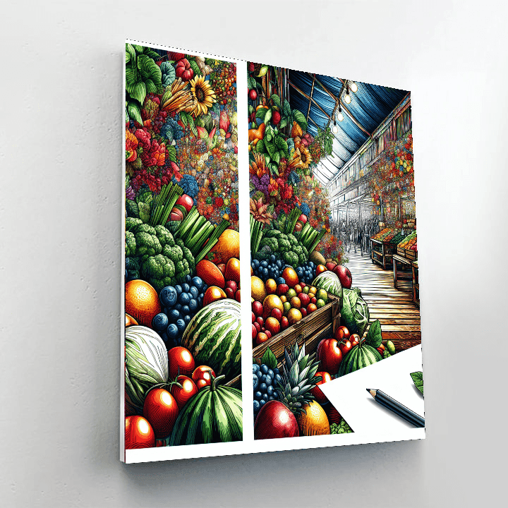 Vibrant Market Paint By Color