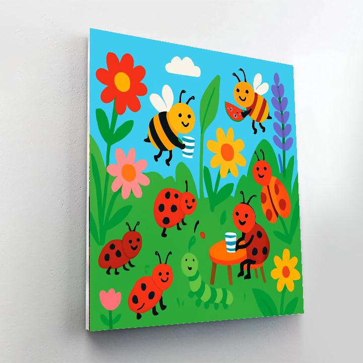 Buzzy Bee Garden Party DIY Paint By Numbers