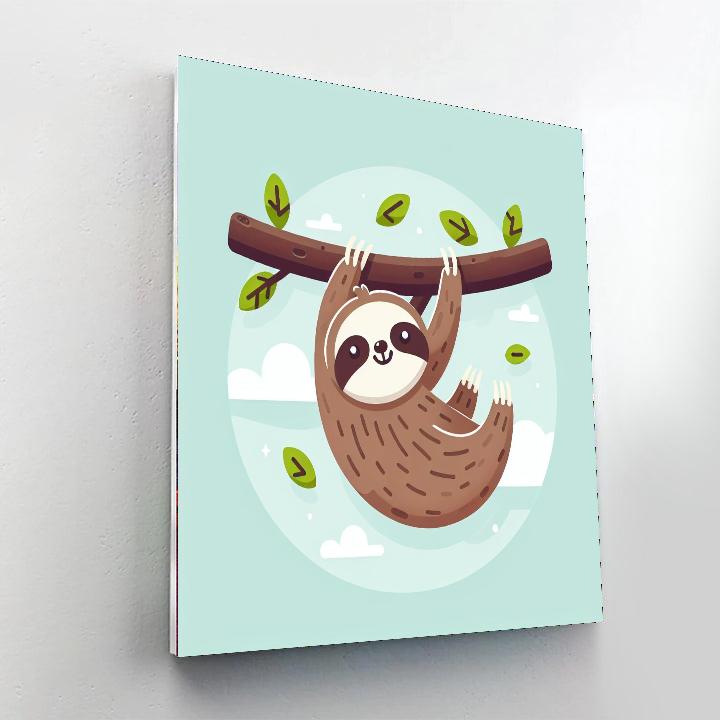 Adventurous Sloth Paint By Numbers