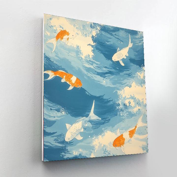 Hokusai Inspired Timeless Serenity  DIY Paint By Numbers