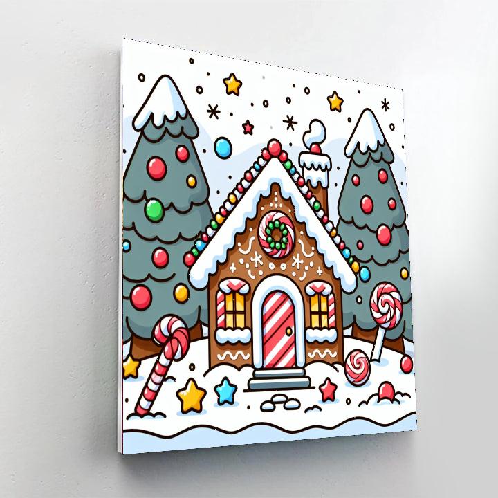 Gingerbread Holiday Painting By Numbers Kit