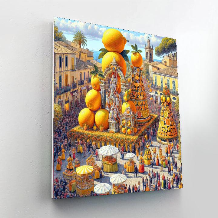 Lemon Festival - Menton, France Painting Number Kit