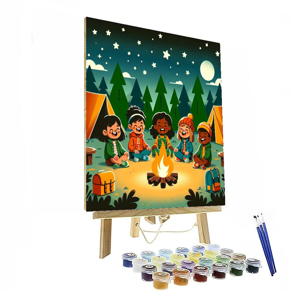 Happy Camping Day Paint By Numbers Art