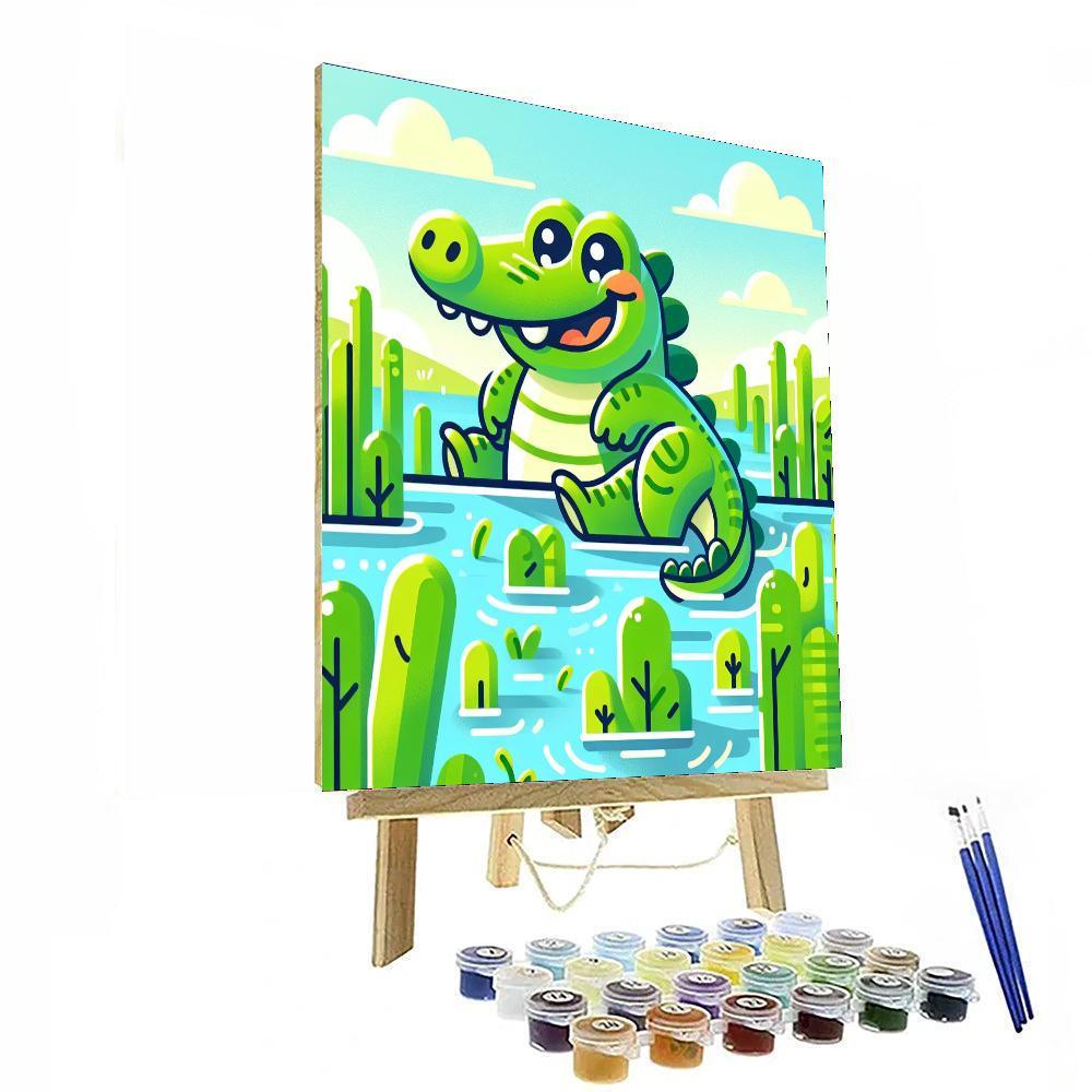 Friendly Alligator Numbered Painting Kits