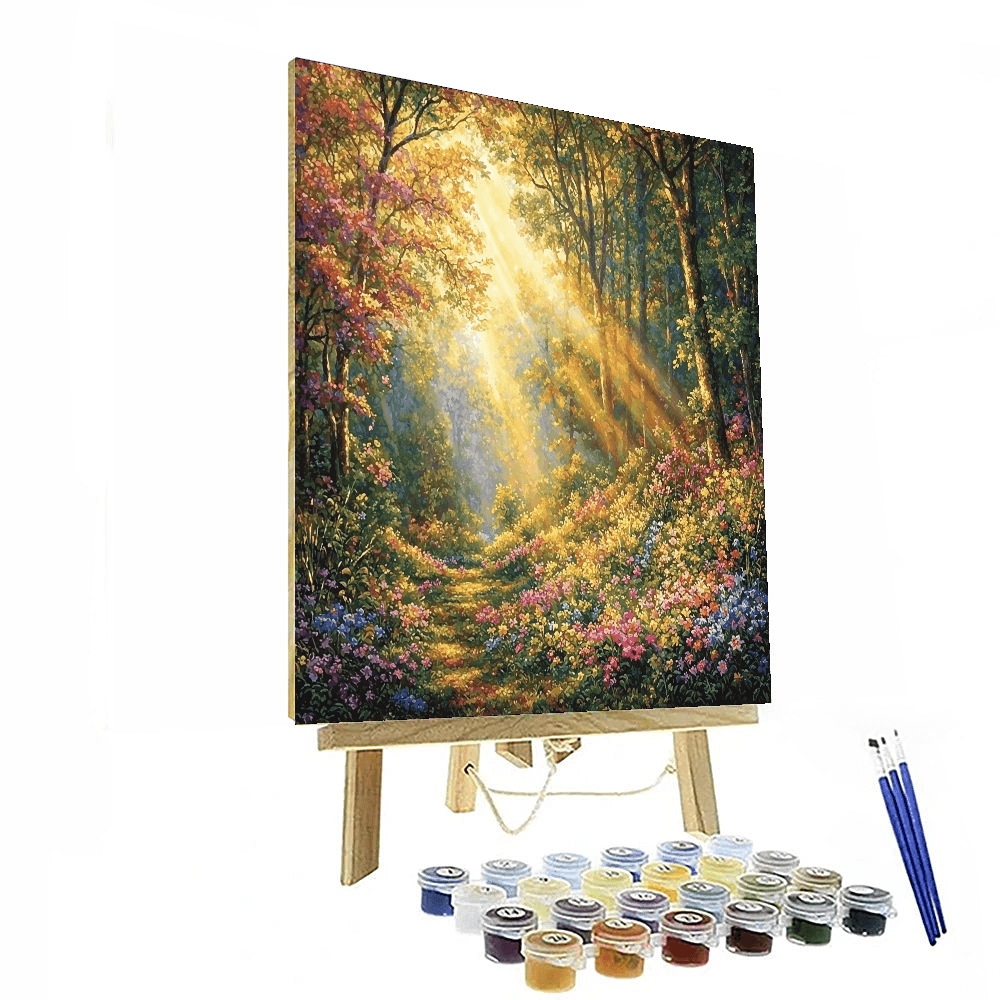 Kinkade Inspired Timeless Enchanted Forest  Painting By Numbers Kit