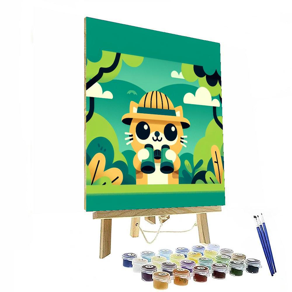 Adventure Cat Safari Numbered Painting Kits