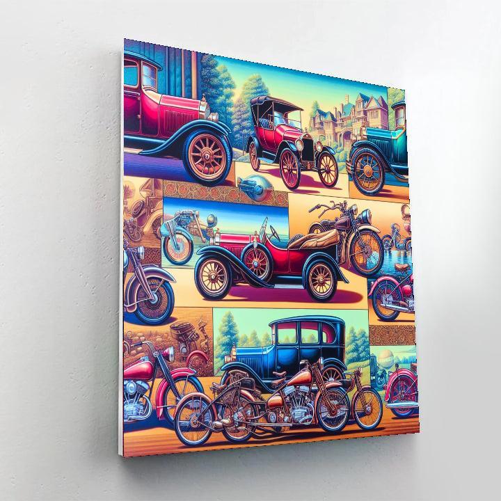 Vintage Vehicle Collection Paint By Numbers Kits