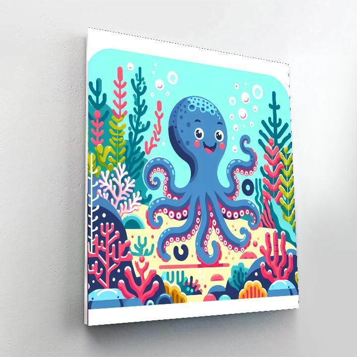 Friendly Octopus Garden Painting By Numbers Kit