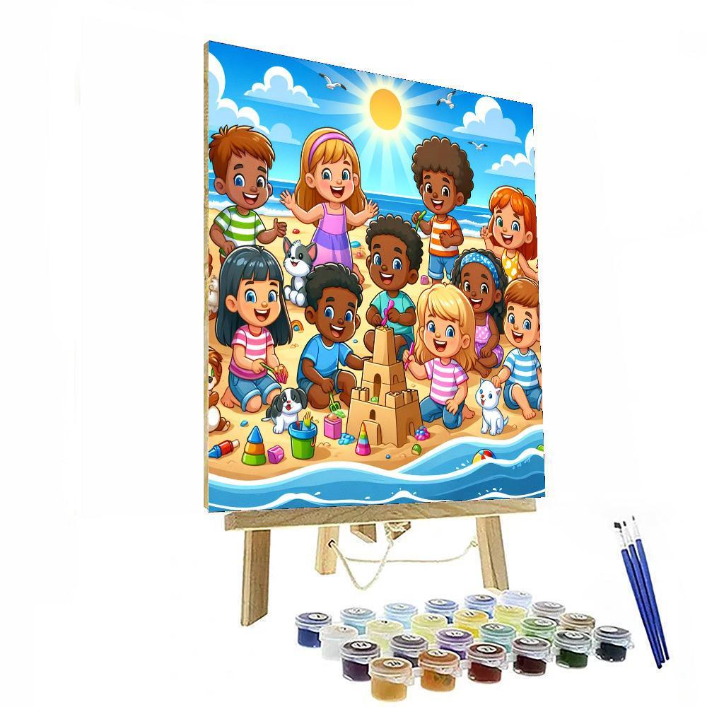 Bubbly Beach Day Paint By Number