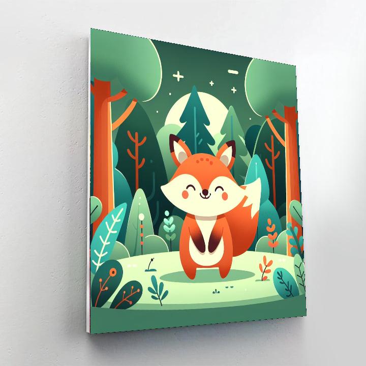 Cute Fox DIY Paint By Numbers