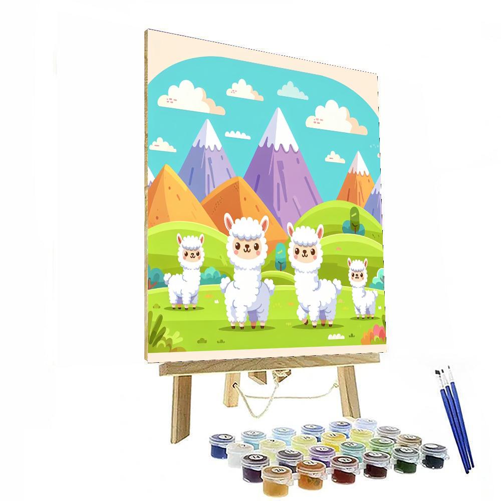 Artistic Alpaca Antics Paint By Numbers Art