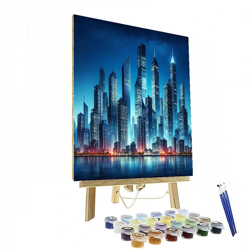 Metropolitan Skyline Wonders Number Painting