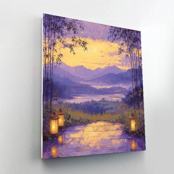 Utagawa Hiroshige Inspired Dancing Lanterns At Twilight  Paint By Number