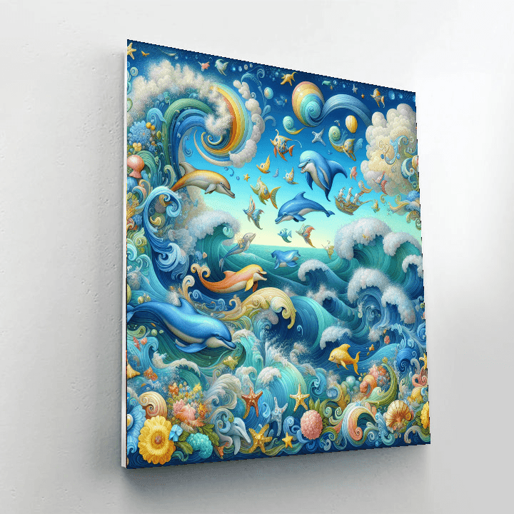 Bubbly Ocean Splash Paint By Number