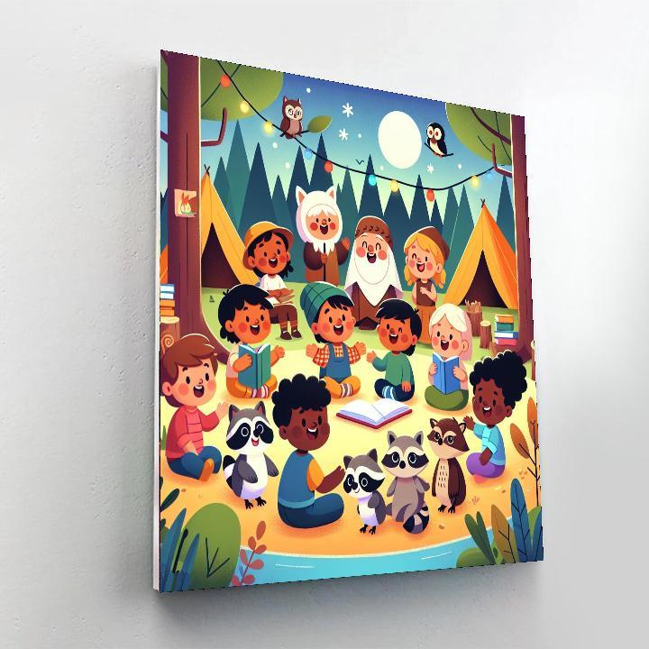 Forest Campfire Tales Number Painting