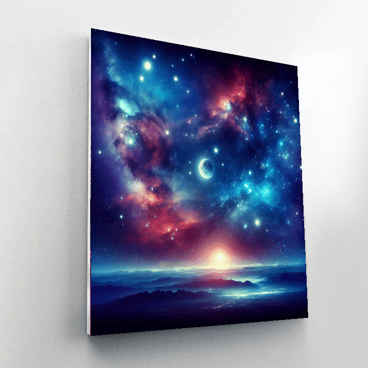 Cosmic Starry Night Number Painting